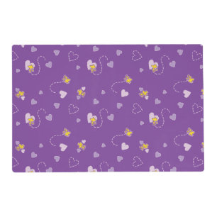 Peanuts Woodstock Purple Heart Pattern Placemat