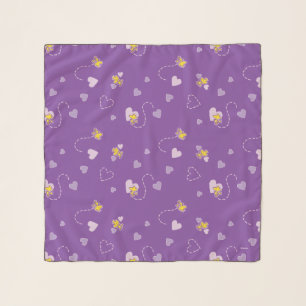 Peanuts Woodstock Purple Heart Pattern Scarf