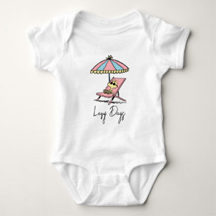 PEANUTS   Woodstock Relaxing at the Beach Baby Bodysuit