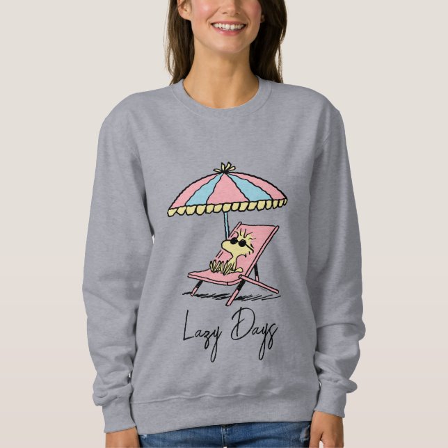 PEANUTS | Woodstock Relaxing at the Beach Sweatshirt (Front)