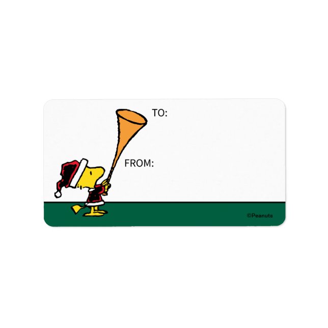 Peanuts | Woodstock Santa Claus Gift Tag (Front)