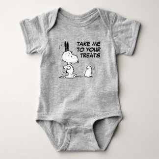 Peanuts | Woodstock Scares Snoopy Baby Bodysuit