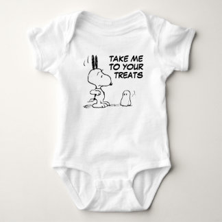 Peanuts | Woodstock Scares Snoopy Baby Bodysuit