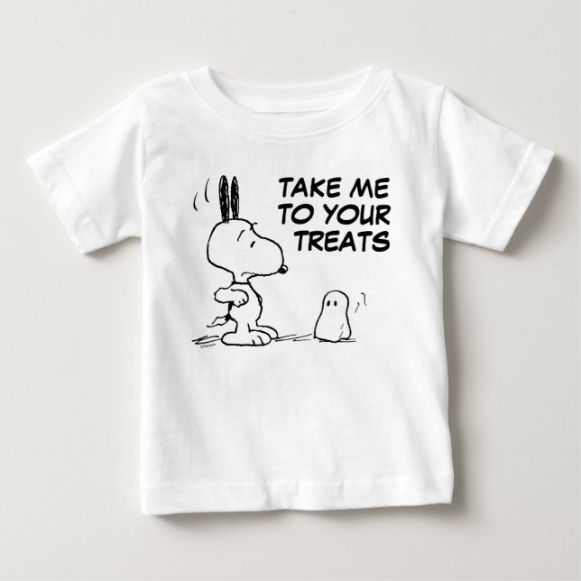 Peanuts | Woodstock Scares Snoopy Baby T-Shirt (Front)