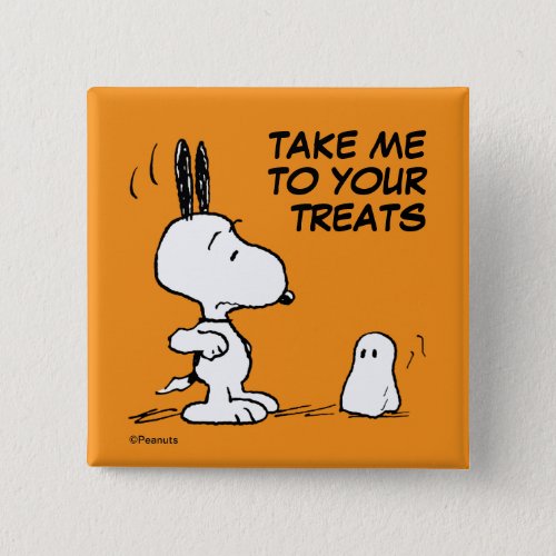 Peanuts  Woodstock Scares Snoopy Button