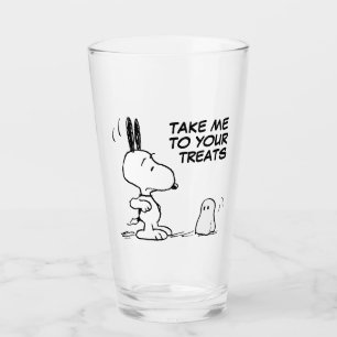 Peanuts   Woodstock Scares Snoopy Glass