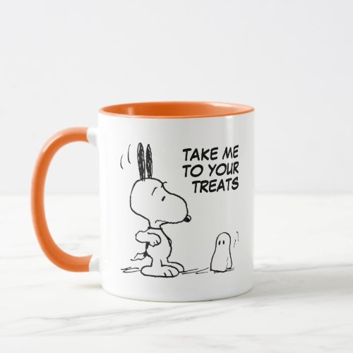 Peanuts  Woodstock Scares Snoopy Mug