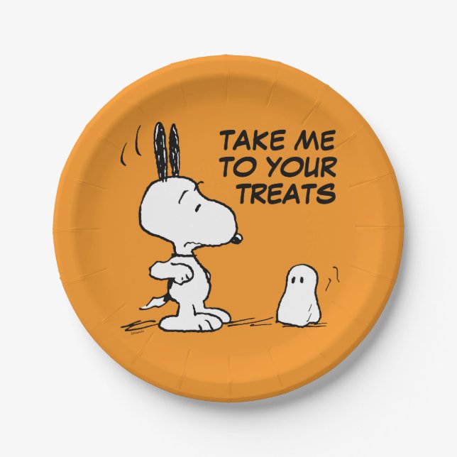 Peanuts | Woodstock Scares Snoopy Paper Plates (Front)