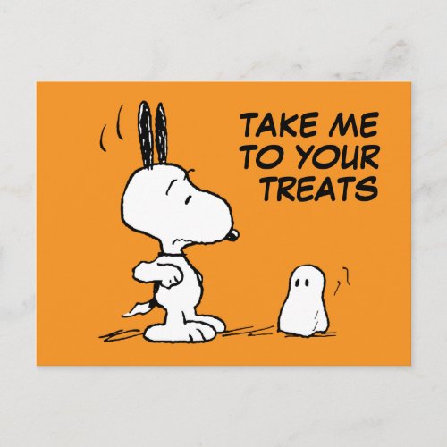 Peanuts  Woodstock Scares Snoopy Postcard