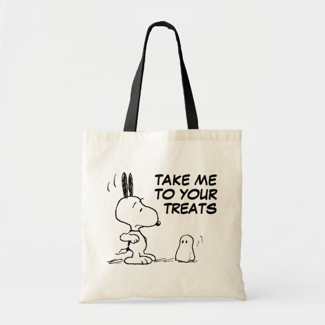 Peanuts | Woodstock Scares Snoopy Tote Bag (Front)
