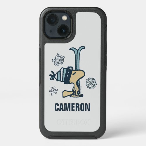 Peanuts  Woodstock Ski Pro  Add Your Name iPhone 13 Case