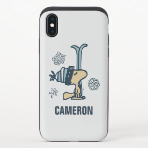 Peanuts Woodstock Ski Pro Add Your Name iPhone X Slider Case