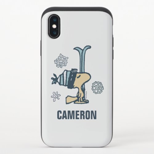 Peanuts  Woodstock Ski Pro  Add Your Name iPhone X Slider Case