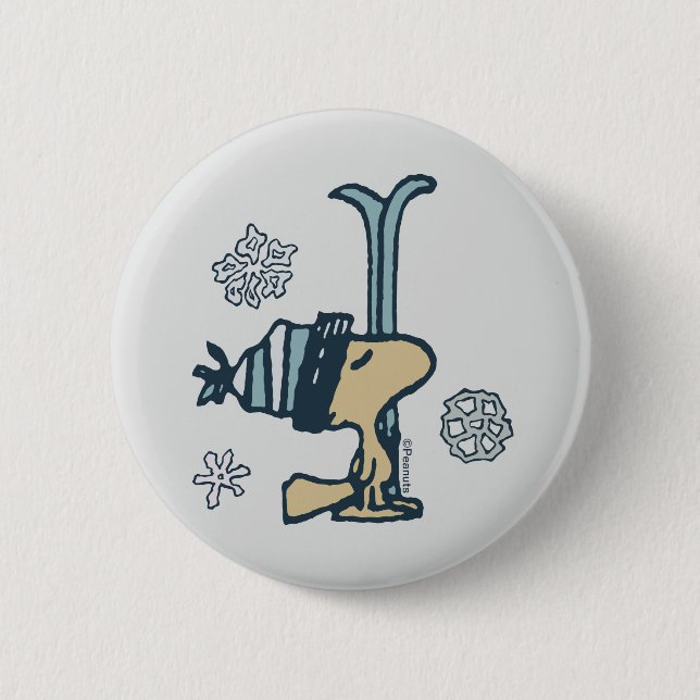 Peanuts | Woodstock Ski Pro Button (Front)