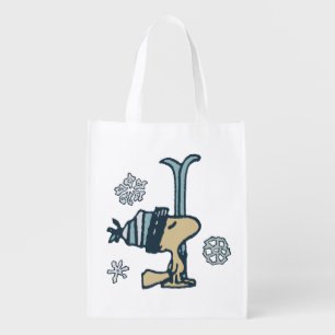 Peanuts Woodstock Ski Pro Grocery Bag