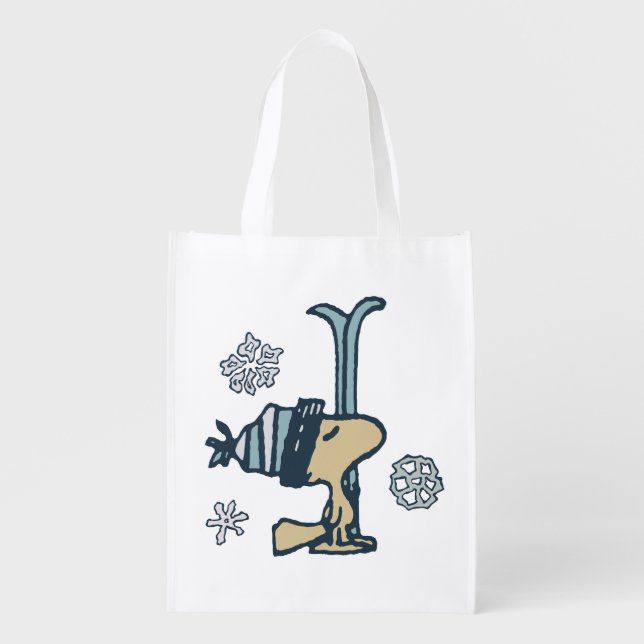 Peanuts | Woodstock Ski Pro Grocery Bag (Front)
