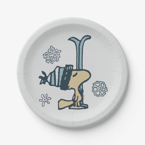 Peanuts  Woodstock Ski Pro Paper Plates