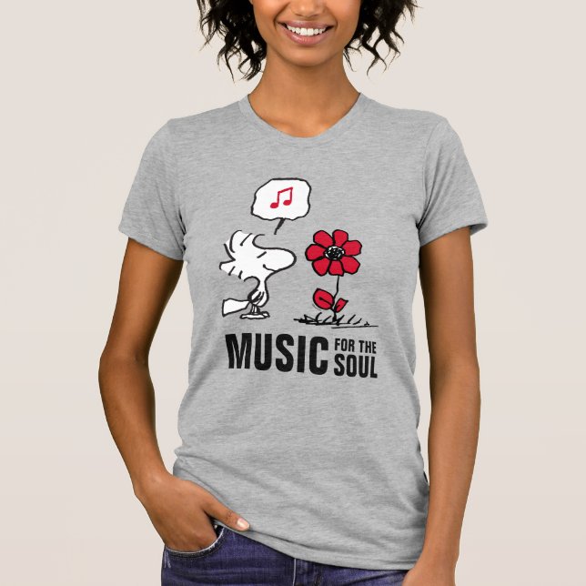 Peanuts | Woodstock Smelling the Flowers T-Shirt (Front)
