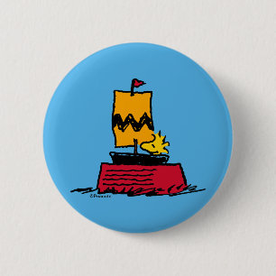Peanuts   Woodstock Snoopy Dish Sail Boat Button