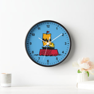 Peanuts Woodstock Snoopy Dish Sail Boat Clock