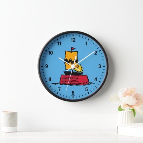 Peanuts  Woodstock Snoopy Dish Sail Boat Clock