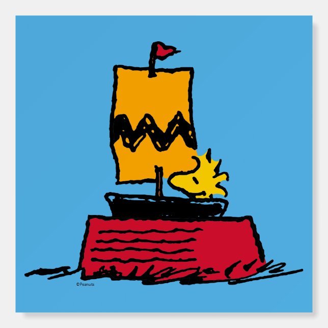 Peanuts | Woodstock Snoopy Dish Sail Boat Foam Board (Front)