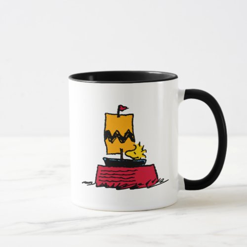 Peanuts  Woodstock Snoopy Dish Sail Boat Mug