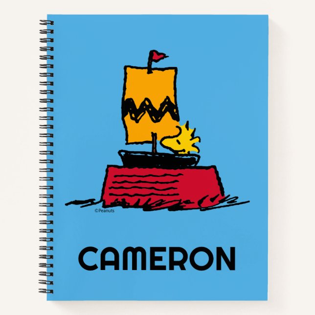 Peanuts | Woodstock Snoopy Dish Sail Boat Notebook (Front)