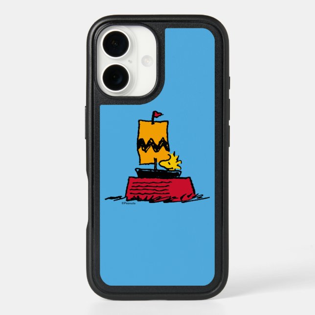 Peanuts | Woodstock Snoopy Dish Sail Boat Otterbox iPhone Case (Back)