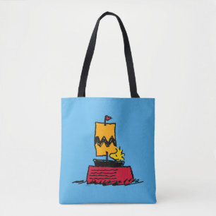 Peanuts   Woodstock Snoopy Dish Sail Boat Tote Bag