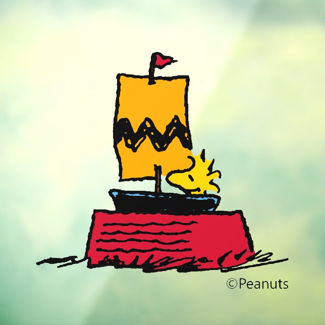 Peanuts | Woodstock Snoopy Dish Sail Boat Window Cling (Sheet 3)