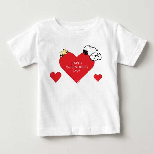 Peanuts | Woodstock & Snoopy Valentine Baby T-Shirt (Front)