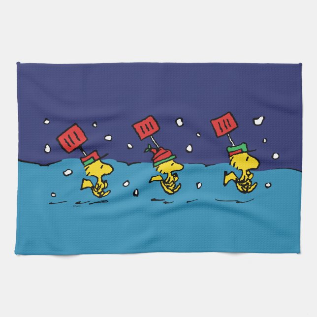 Peanuts | Woodstock Snow Shovel Team Kitchen Towel (Horizontal)