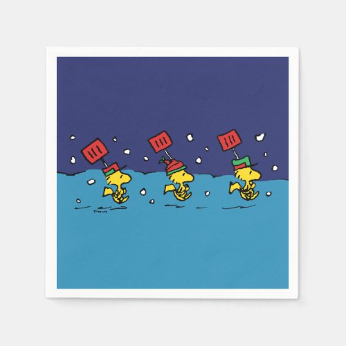 Peanuts  Woodstock Snow Shovel Team Napkins