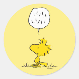 Peanuts | Woodstock Speaks Classic Round Sticker