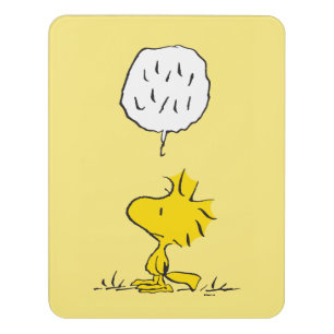 Peanuts Woodstock Speaks Door Sign