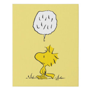 Peanuts Woodstock Speaks Faux Canvas Print