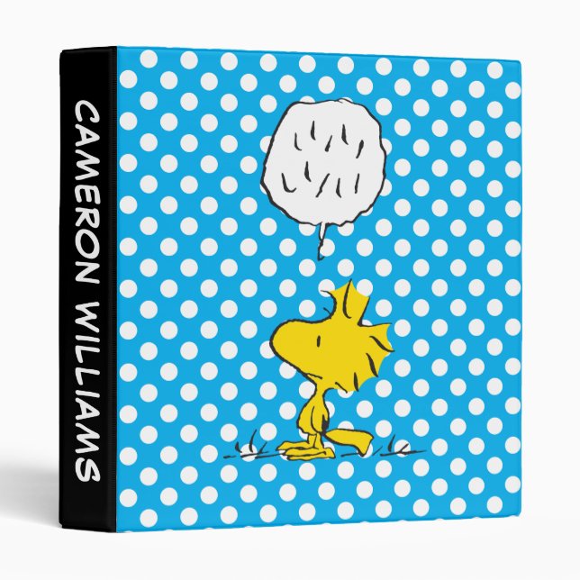 Peanuts | Woodstock Speaks & Polka Dots 3 Ring Binder (Front/Spine)