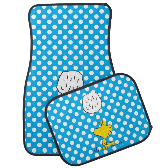 Peanuts | Woodstock Speaks & Polka Dots Car Floor Mat (Set)