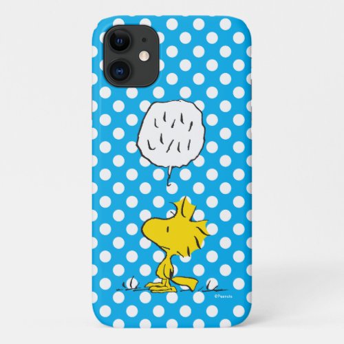 Peanuts  Woodstock Speaks  Polka Dots iPhone 11 Case