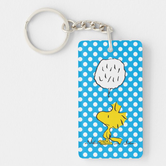 Peanuts | Woodstock Speaks & Polka Dots Keychain (Front)