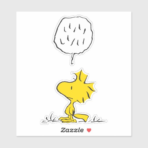 Peanuts Woodstock Speaks Sticker Zazzle