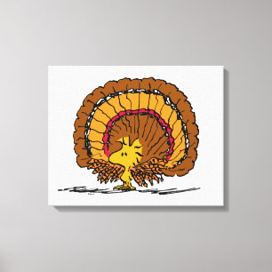 Peanuts   Woodstock Turkey Canvas Print