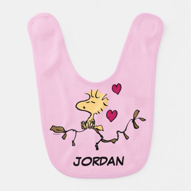 Peanuts | Woodstock Whistle Baby Bib (Front)