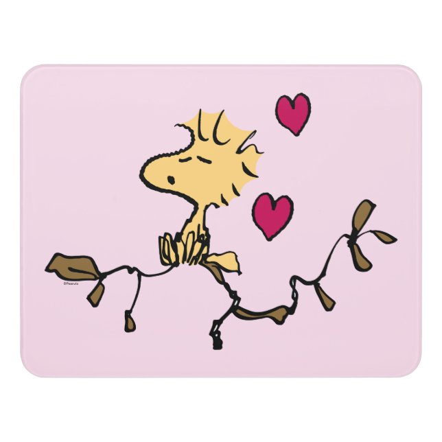 Peanuts | Woodstock Whistle Door Sign (Contemporary Front)