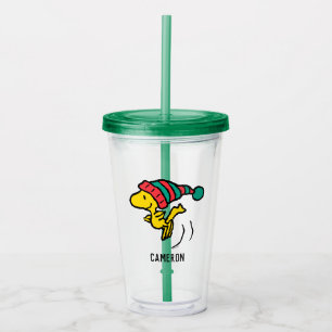 Peanuts Woodstock Winter Beanie Cap Acrylic Tumbler
