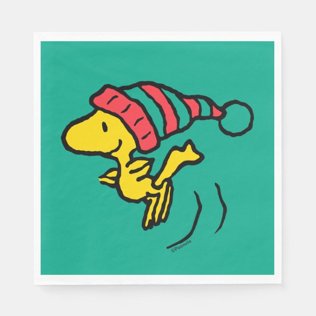 Peanuts | Woodstock Winter Beanie Cap Napkins (Front)