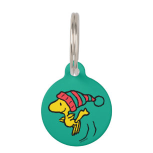 Peanuts Woodstock Winter Beanie Cap Pet ID Tag
