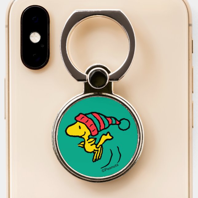 Peanuts | Woodstock Winter Beanie Cap Phone Ring Stand (Close Up)