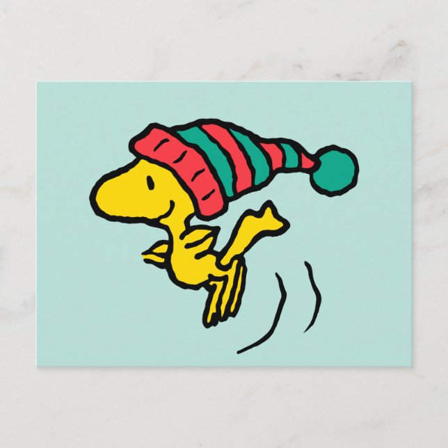 Peanuts | Woodstock Winter Beanie Cap Postcard (Front)